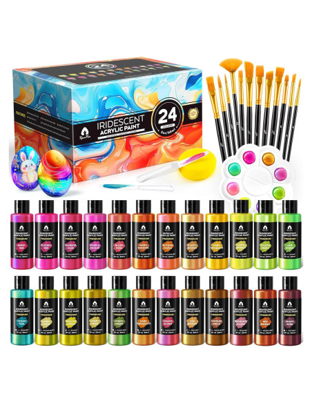 Juego de Pintura Acrílica Iridiscente VigorFun 40 Pcs 60ml Juego de Pintura Acrílica Iridiscente VigorFun 40 Pcs 60ml