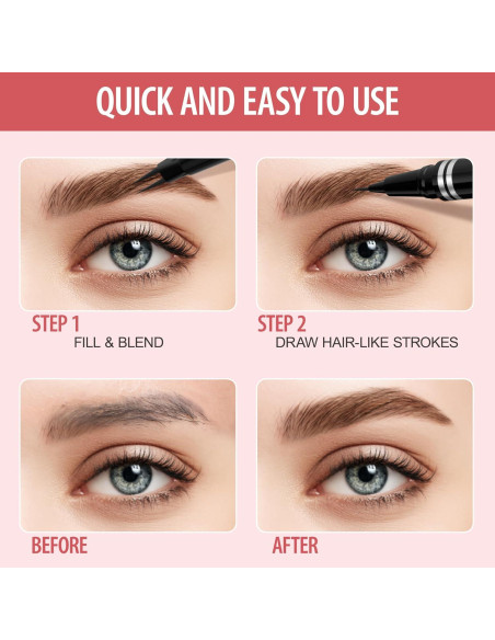 Lápiz de Cejas 2-en-1 LAVONE Marrón Ceniza Ultra-Preciso Lápiz de Cejas 2-en-1 LAVONE Marrón Ceniza Ultra-Preciso