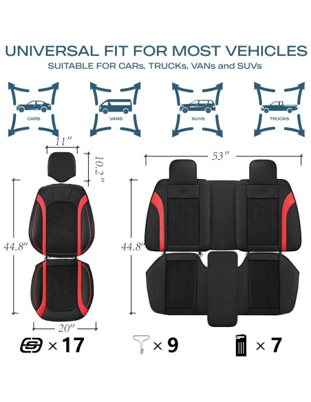 Fundas de Asiento de Coche Skechers con Espuma de Memoria - Juego Completo Fundas de Asiento de Coche Skechers con Espuma de Memoria - Juego Completo