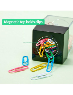 Soporte Dispensador de Clips Magnéticos Outus - 4 Piezas Negro 2