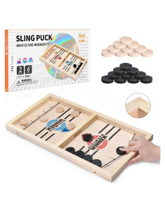 Juego de Pucks Rápido AMFLOWER 56.6x30.5 cm para 2 Jugadores