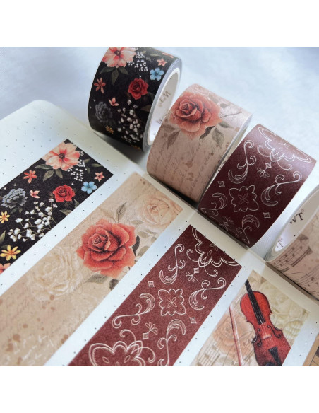 Conjunto de Cinta Washi WT Academia, 5 Rollos, 27mm x 5m Conjunto de Cinta Washi WT Academia, 5 Rollos, 27mm x 5m