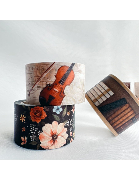 Conjunto de Cinta Washi WT Academia, 5 Rollos, 27mm x 5m Conjunto de Cinta Washi WT Academia, 5 Rollos, 27mm x 5m