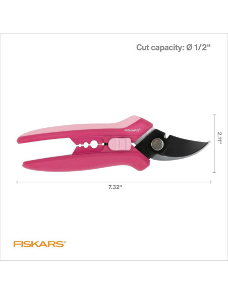 Tijeras de Podar Fiskars 1074380 - Bypass 1.27 cm Rosa Pétalo Tijeras de Podar Fiskars 1074380 - Bypass 1.27 cm Rosa Pétalo
