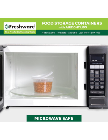 Contenedores de Almacenamiento Freshware 240 Pack 16 oz Apilables