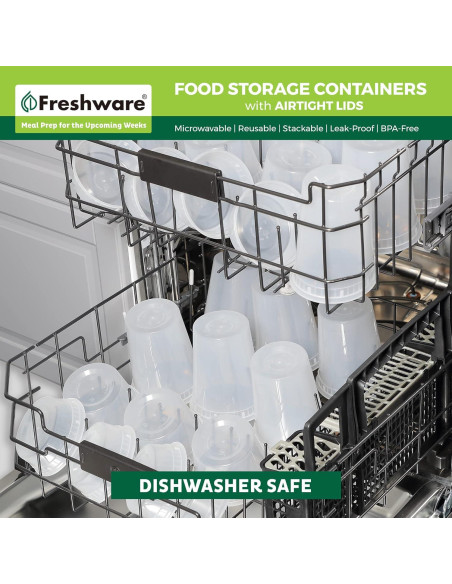 Contenedores de Almacenamiento Freshware 240 Pack 16 oz Apilables Contenedores de Almacenamiento Freshware 240 Pack 16 oz Apilables