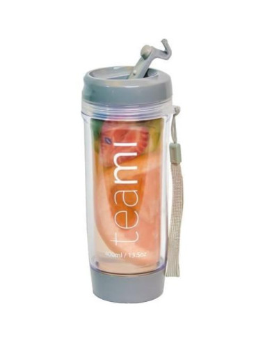 Botella Infusora Teami Gris 0.59L Doble Pared Sin BPA