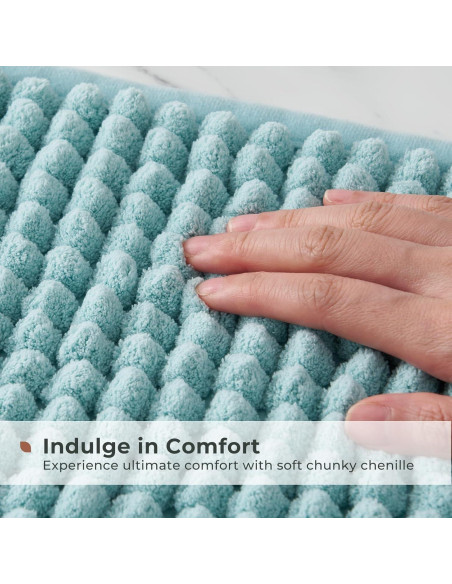 Alfombrilla de Baño Antideslizante FRESHMINT Chenille 61x43cm Azul Aqua Alfombrilla de Baño Antideslizante FRESHMINT Chenille 61x43cm Azul Aqua