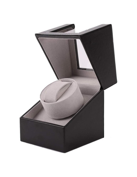Enrollador Automático de Reloj Aokelily en Cuero Carbono Enrollador Automático de Reloj Aokelily en Cuero Carbono