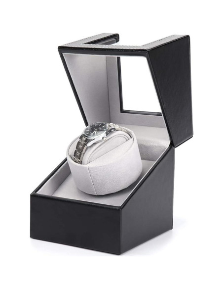 Enrollador Automático de Reloj Aokelily en Cuero Carbono Enrollador Automático de Reloj Aokelily en Cuero Carbono
