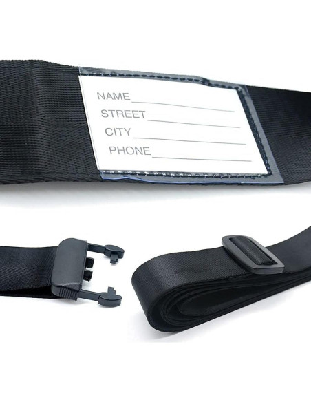 Correa de Equipaje TSA WYMAMJK Ajustable 50-86 cm Negra Correa de Equipaje TSA WYMAMJK Ajustable 50-86 cm Negra
