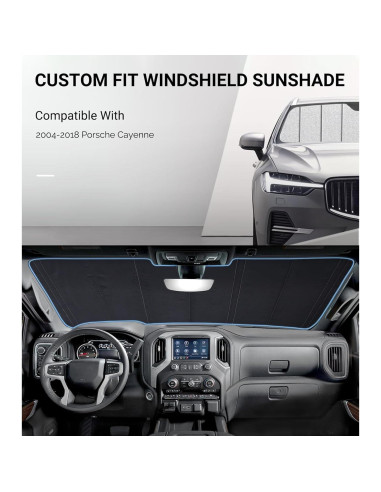 Protector Solar Parabrisas Pigenius para Porsche Cayenne 2004-2018