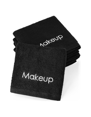Toallas de Maquillaje Panelee Negras 33x33 cm - Paquete de 12