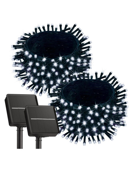 Luces de Cadena Solares Brightown 14m 120 LED IP65 2 Paquete Luces de Cadena Solares Brightown 14m 120 LED IP65 2 Paquete