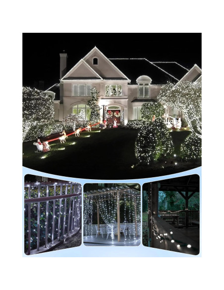 Luces de Cadena Solares Brightown 14m 120 LED IP65 2 Paquete Luces de Cadena Solares Brightown 14m 120 LED IP65 2 Paquete