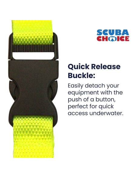 Lanyard de Buceo Scuba Choice Amarillo con Clips Dobles Lanyard de Buceo Scuba Choice Amarillo con Clips Dobles