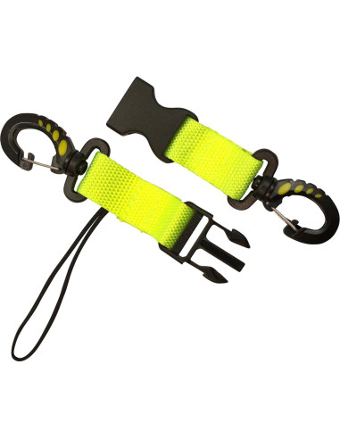 Lanyard de Buceo Scuba Choice Amarillo con Clips Dobles