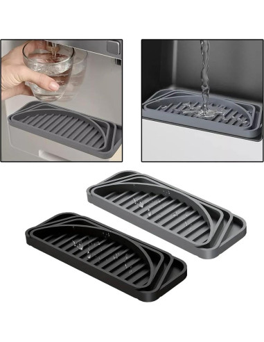 Bandeja de Goteo de Silicona Negra para Dispensador de Agua