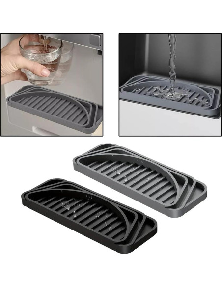 Bandeja de Goteo de Silicona Negra para Dispensador de Agua Bandeja de Goteo de Silicona Negra para Dispensador de Agua