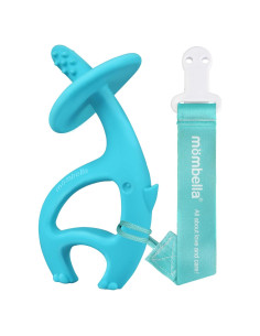 Juguete de Dentición Elefante Mombella Azul 100% Silicona