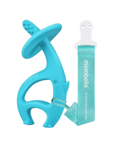 Juguete de Dentición Elefante Mombella Azul 100% Silicona