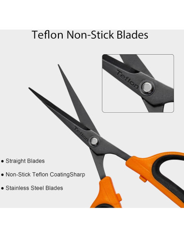 Tijeras de Poda GROWNEER 18g con Cuchillas de Teflón 60mm