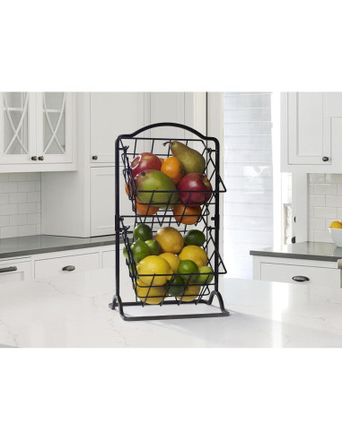 Canasta de Almacenamiento de Frutas Gourmet Basics Mikasa 2 Niveles