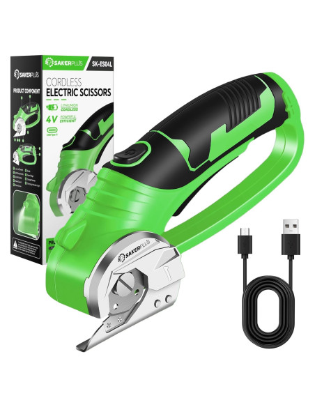 Tijeras eléctricas inalámbricas SakerPlus 4V con luz LED Tijeras eléctricas inalámbricas SakerPlus 4V con luz LED