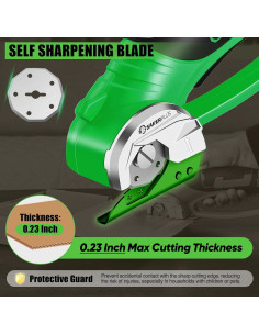 Tijeras eléctricas inalámbricas SakerPlus 4V con luz LED 2