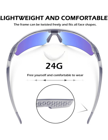 Gafas de Seguridad OXG 6 Paquete Lentes Resistentes Unisex