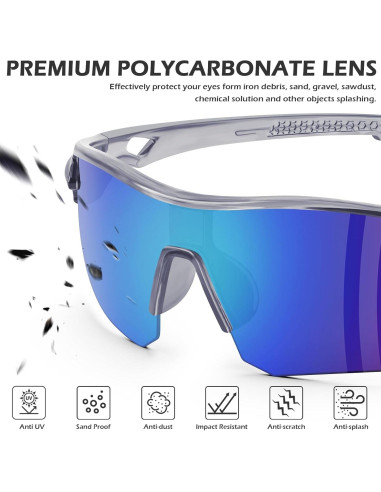 Gafas de Seguridad OXG 6 Paquete Lentes Resistentes Unisex