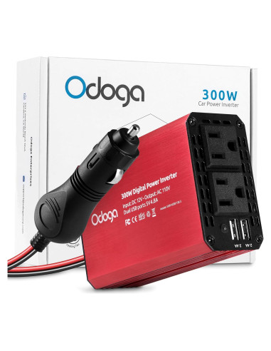 Inversor de Potencia 300W Odoga 12V a 110V con USB