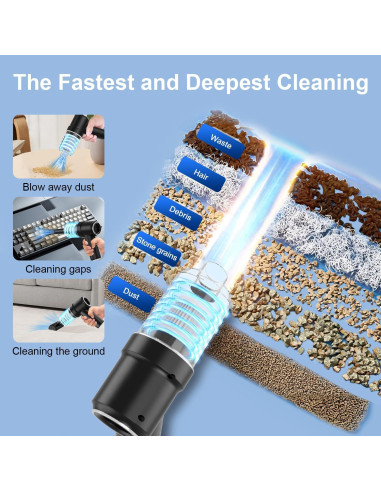 Aspiradora de Mano Inalámbrica HCRTGAY 13000pa con Luz LED