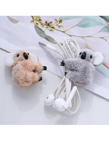Set de 4 Clips de Koala Haakong en Gris y Caqui