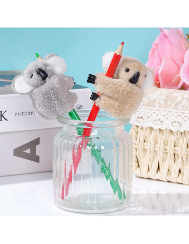 Set de 4 Clips de Koala Haakong en Gris y Caqui