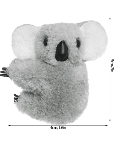 Set de 4 Clips de Koala Haakong en Gris y Caqui