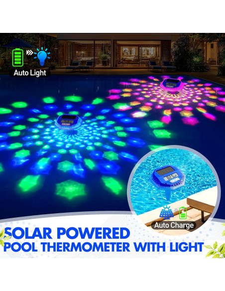 Termómetro Flotante Solar Sinbyuer CT910L para Piscina - Pantalla LCD Termómetro Flotante Solar Sinbyuer CT910L para Piscina - Pantalla LCD