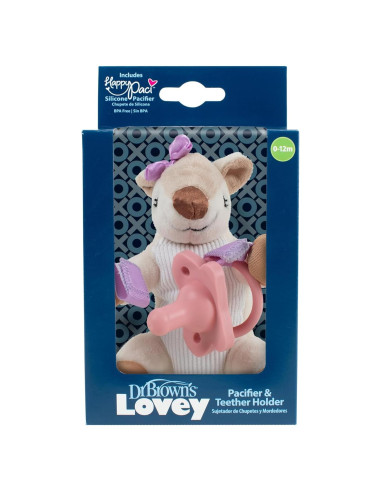 Portachupetes y Mordedores Lovey Dr. Brown Ciervo 100% Silicona