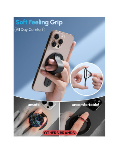 Soporte Magnético GripMate para iPhone 16/15/14/13/12 - Negro