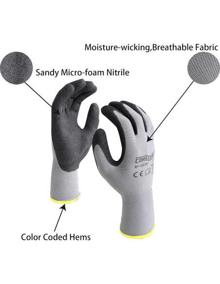 Guantes de Trabajo Corestar Nitrilo MicroFoam 10 Pares Guantes de Trabajo Corestar Nitrilo MicroFoam 10 Pares
