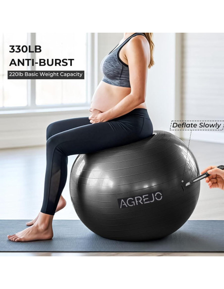 Bola de Yoga Inflable AGREJO 65cm Antideslizante PVC Bola de Yoga Inflable AGREJO 65cm Antideslizante PVC