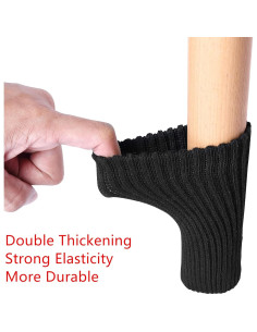 32 Calcetines Protectores para Patas de Muebles Blendnew - Negros 2