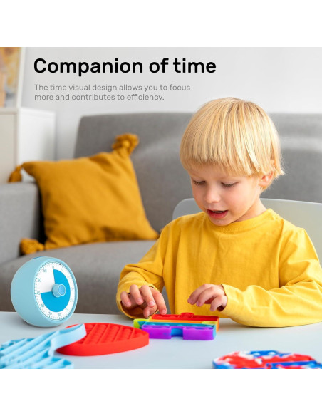 Temporizador Visual Conchstar 60 Minutos para Niños Azul Temporizador Visual Conchstar 60 Minutos para Niños Azul