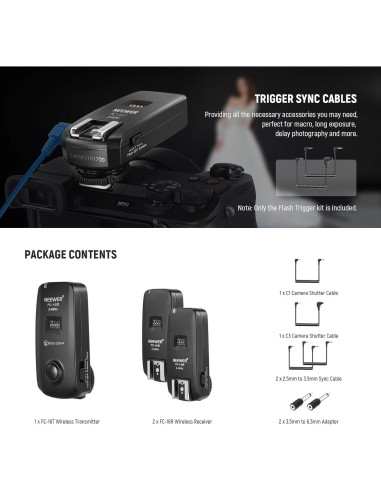 Disparador Inalámbrico de Flash NEEWER FC-16 para Canon