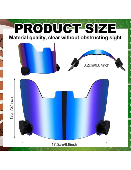 Viseras de Fútbol Kanayu 2 Pcs para Casco - Protección Ocular Viseras de Fútbol Kanayu 2 Pcs para Casco - Protección Ocular