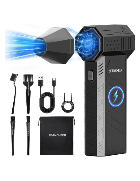Soplador de Aire Eléctrico SEANCHEER 130000 RPM 3 Velocidades Soplador de Aire Eléctrico SEANCHEER 130000 RPM 3 Velocidades