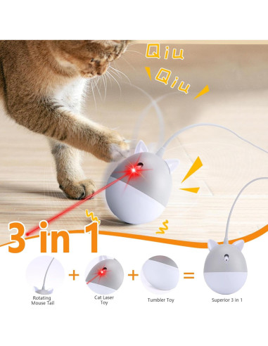 Juguete Lásers Automático Interactivo para Gatos Genérico Gris