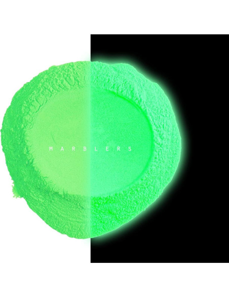 Polvo Luminiscente Verde Brillante MARBLERS 85g - No Tóxico Polvo Luminiscente Verde Brillante MARBLERS 85g - No Tóxico