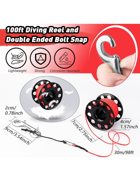 Boya de Marcado de Superficie Dving 5FT + Carrete 30M Boya de Marcado de Superficie Dving 5FT + Carrete 30M