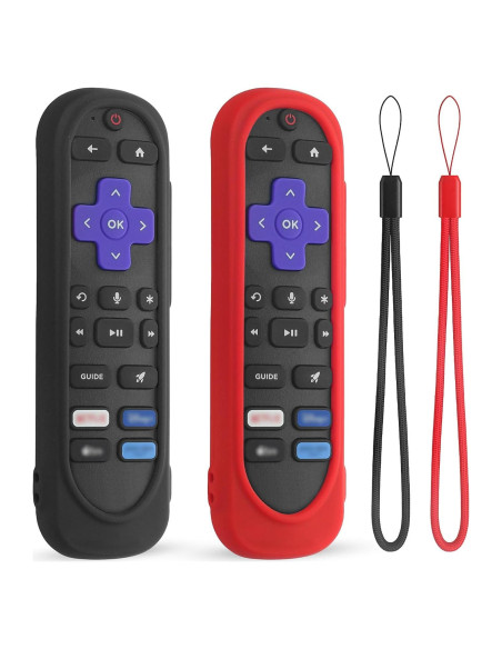 Funda de Silicona Antideslizante para Control Remoto Roku - DUOLAXMENG Funda de Silicona Antideslizante para Control Remoto Roku - DUOLAXMENG